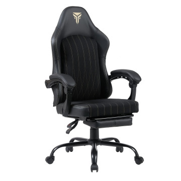 Fotel obrotowy gamingowy - czarny FB40-FX