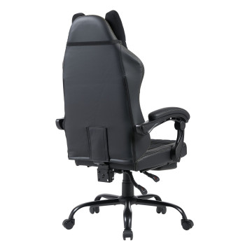 Fotel obrotowy gamingowy - czarny FB40-FX