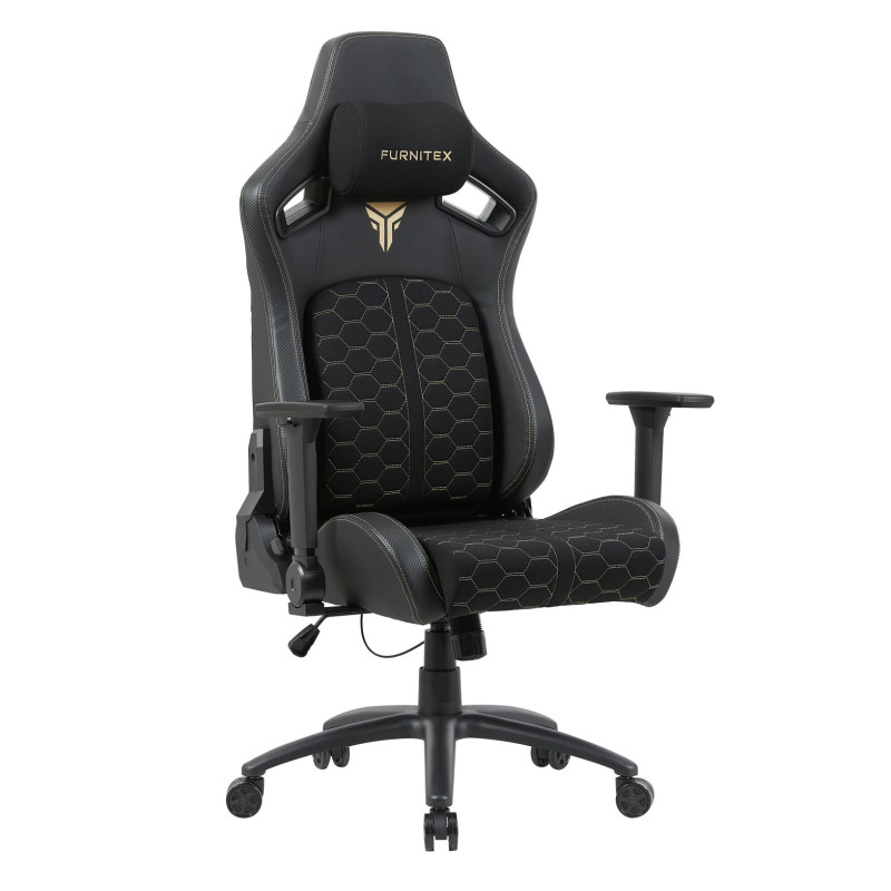 Fotel obrotowy gamingowy - czarny FB43-FX