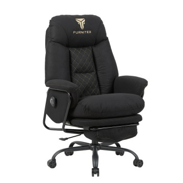 Fotel obrotowy gamingowy - czarny FB44-FX
