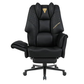 Fotel obrotowy gamingowy - czarny FB45-FX