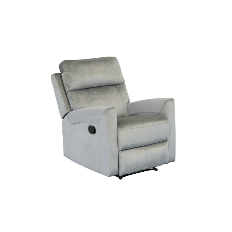 Fotel wypoczynkowy rozkładany velvet (szary) FR10-FX