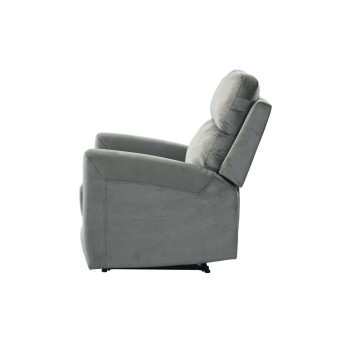Fotel wypoczynkowy rozkładany velvet (szary) FR10-FX
