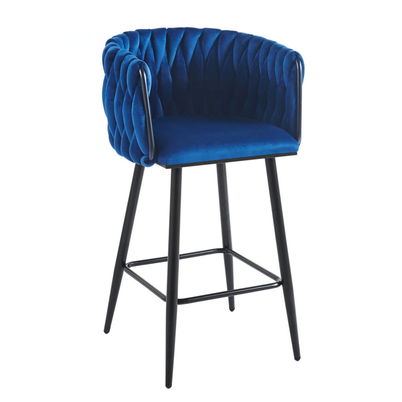 Hoker velvet niebieski (czarny stelaż) H7-FX