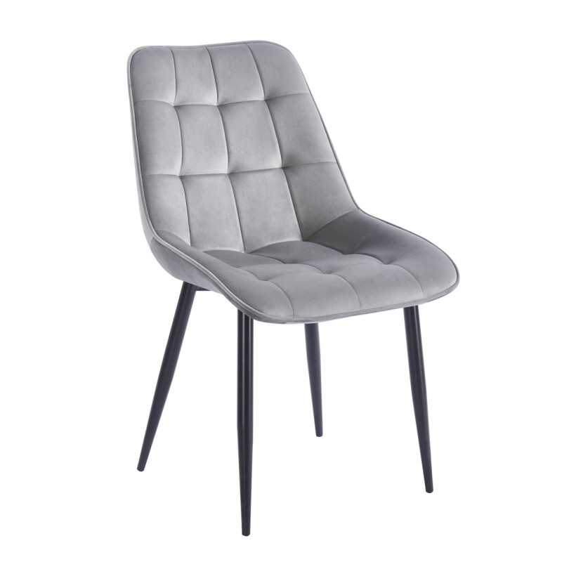 Krzesło velvet - Riviera 91 szare J262-1 (B)
