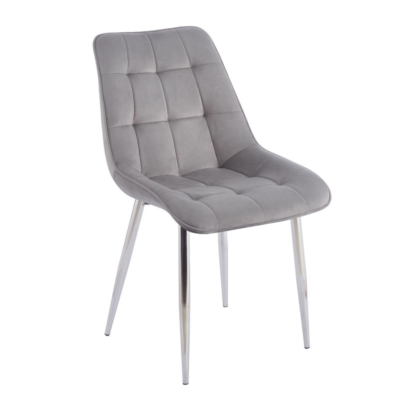 PRZEDSPRZEDAŻ -15% do 09.06 ! Krzesło velvet - Riviera 91 szare J262-1 (S)