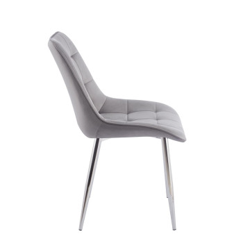 PRZEDSPRZEDAŻ -15% do 09.06 ! Krzesło velvet - Riviera 91 szare J262-1 (S)