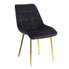 Krzesło velvet (czarne) / złote nogi J262-1