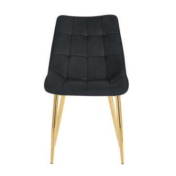 Krzesło velvet (czarne) / złote nogi J262-1