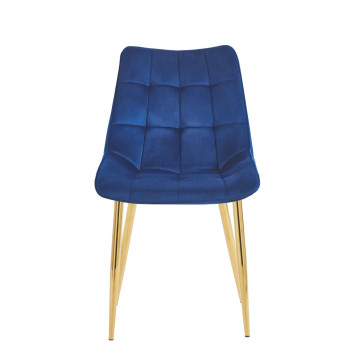 Krzesło velvet (niebieskie) / złote nogi J262-1