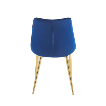 Krzesło velvet (niebieskie) / złote nogi J262-1