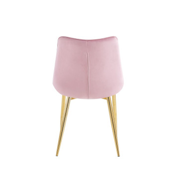 Krzesło velvet (różowe) / złote nogi J262-1