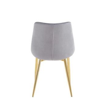 Krzesło velvet (szare) / złote nogi J262-1