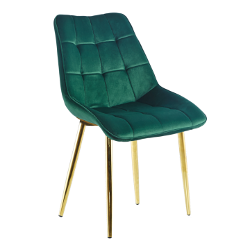 Krzesło velvet (zielone) / złote nogi J262-1