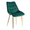 Krzesło velvet (zielone) / złote nogi J262-1
