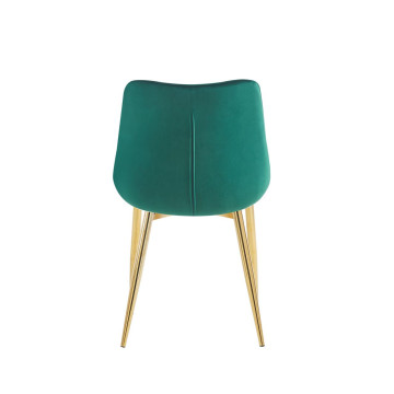 Krzesło velvet (zielone) / złote nogi J262-1