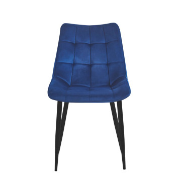 Krzesło velvet (niebieskie) / czarne nogi J262-1