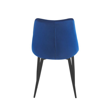 Krzesło velvet (niebieskie) / czarne nogi J262-1