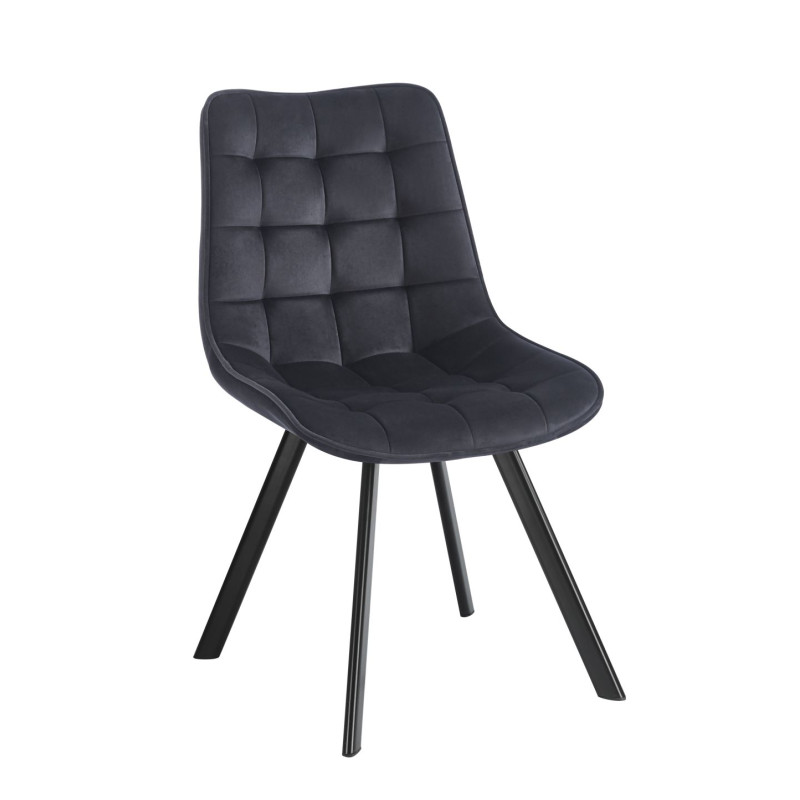 Krzesło velvet - Riviera 100 czarne J265