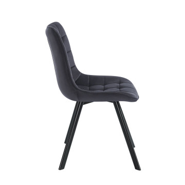 Krzesło velvet - Riviera 100 czarne J265