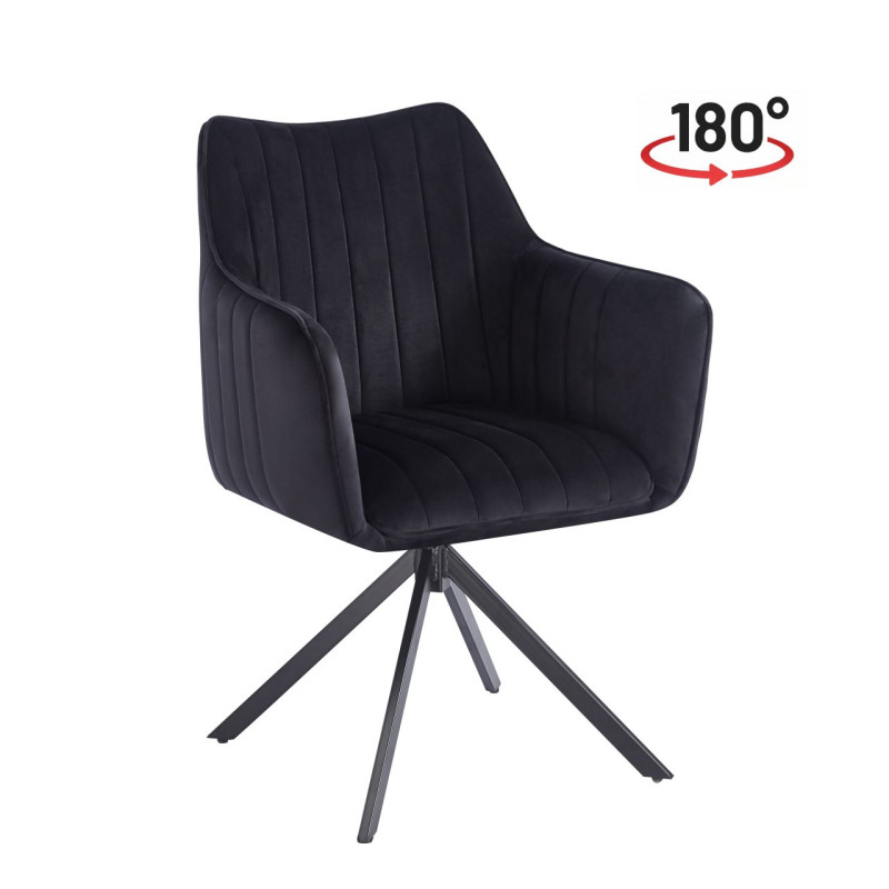 Krzesło velvet - Riviera 100 czarne K10-FX