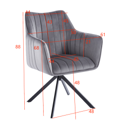 Krzesło velvet (szare) K10-FX