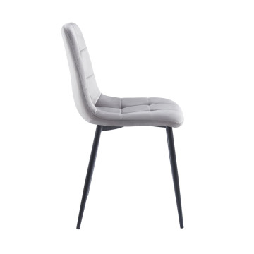 Krzesło velvet - Riviera 91 szare K11-FX