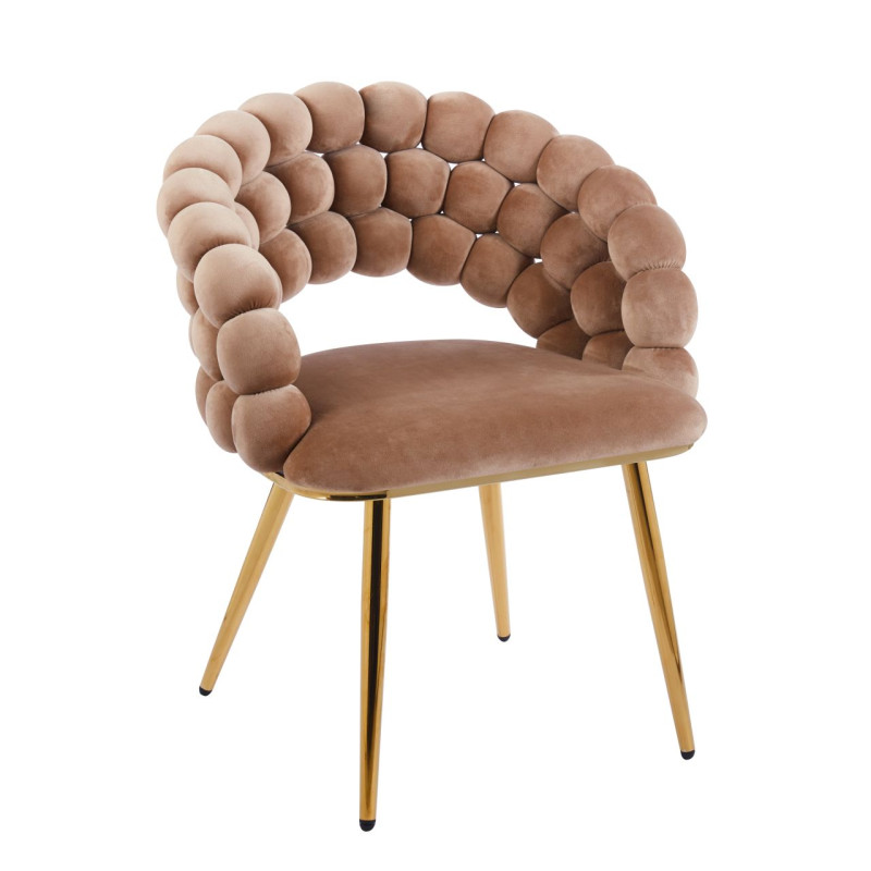 Krzesło velvet - Riviera 24 cappuccino K20-FX (G)