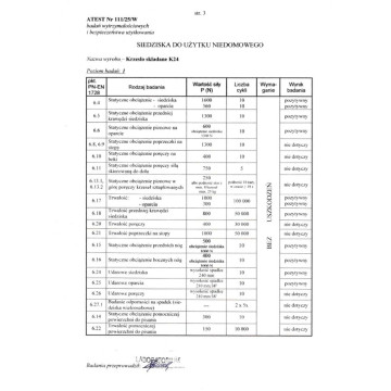 Krzesło składane (szare) - ATEST BHP K24-FX