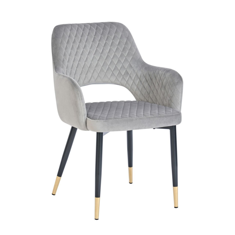 Krzesło velvet - Riviera 91 szare K3-FX (G)
