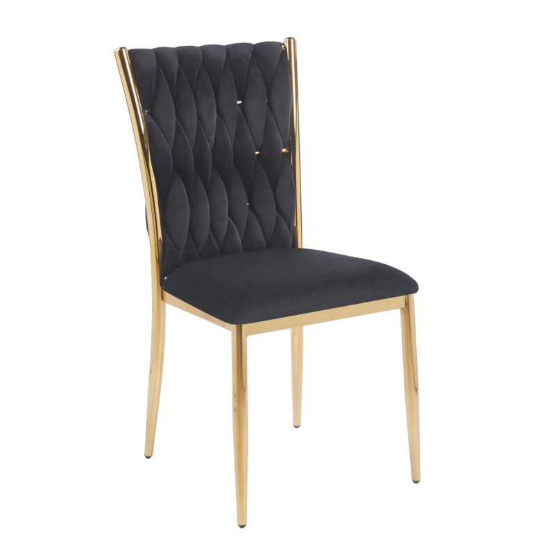 Krzesło velvet - Riviera 100 czarne K37-FX (G)