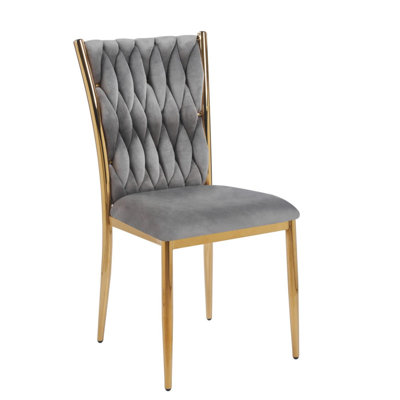 Krzesło velvet - Riviera 91 szare K37-FX (G)
