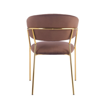 PRZEDSPRZEDAŻ -15% do 31.07 ! Krzesło velvet - Riviera 26 mokka brąz K4-FX (G)