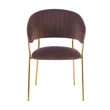 PRZEDSPRZEDAŻ -15% do 31.07 ! Krzesło velvet - Riviera 26 mokka brąz K4-FX (G)
