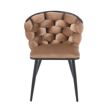 Krzesło velvet - Riviera 24 cappuccino K47-FX (B)