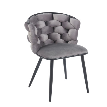 Krzesło velvet - Riviera 91 szare K47-FX (B)
