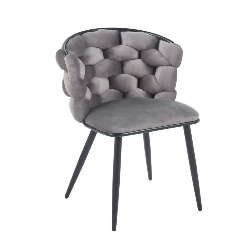 Krzesło velvet - Riviera 91 szare K47-FX (B)