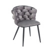 Krzesło velvet - Riviera 91 szare K47-FX (B)