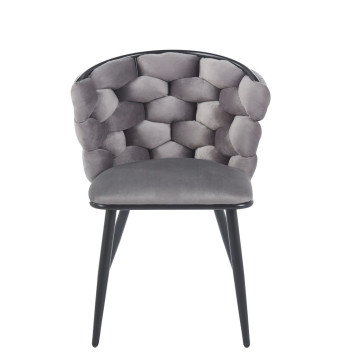 Krzesło velvet - Riviera 91 szare K47-FX (B)