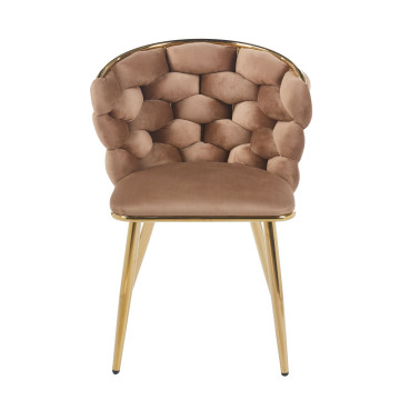 Krzesło velvet - Riviera 24 cappuccino K47-FX (G)