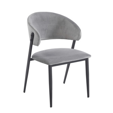 Krzesło szare velvet Riviera 91 K48-FX