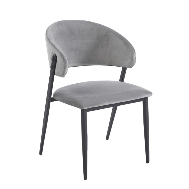 Krzesło szare velvet Riviera 91 K48-FX