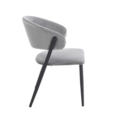 Krzesło szare velvet Riviera 91 K48-FX