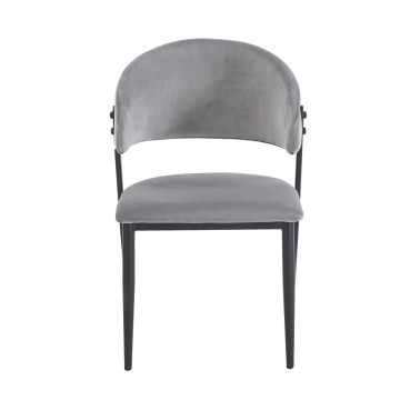 Krzesło szare velvet Riviera 91 K48-FX