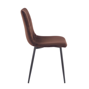 PRZEDSPRZEDAŻ -15% do 02.07 ! Krzesło velvet - Riviera 28 brązowe K5-FX
