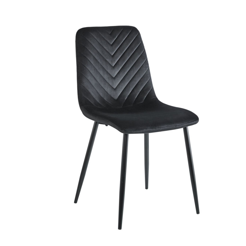 Krzesło velvet (czarne) K5-FX
