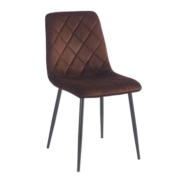 PRZEDSPRZEDAŻ -15% do 02.07 ! Krzesło velvet - Riviera 28 brązowe K6-FX (B)