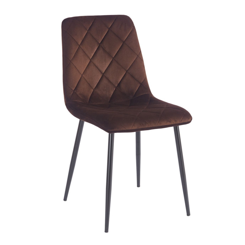 PRZEDSPRZEDAŻ -15% do 02.07 ! Krzesło velvet - Riviera 28 brązowe K6-FX (B)