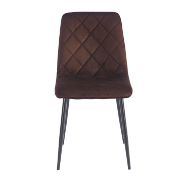 PRZEDSPRZEDAŻ -15% do 02.07 ! Krzesło velvet - Riviera 28 brązowe K6-FX (B)
