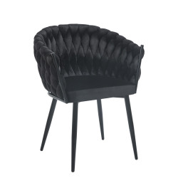 Krzesło velvet (czarne) K7-FX